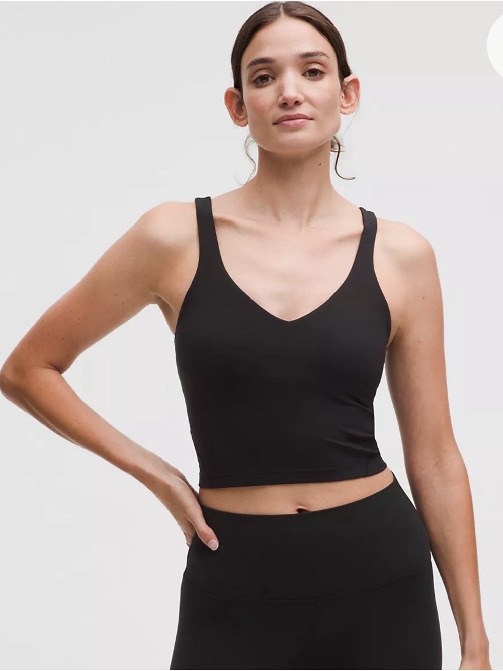 lululemon athletica Alogn Black V-Neck Tank Size 4